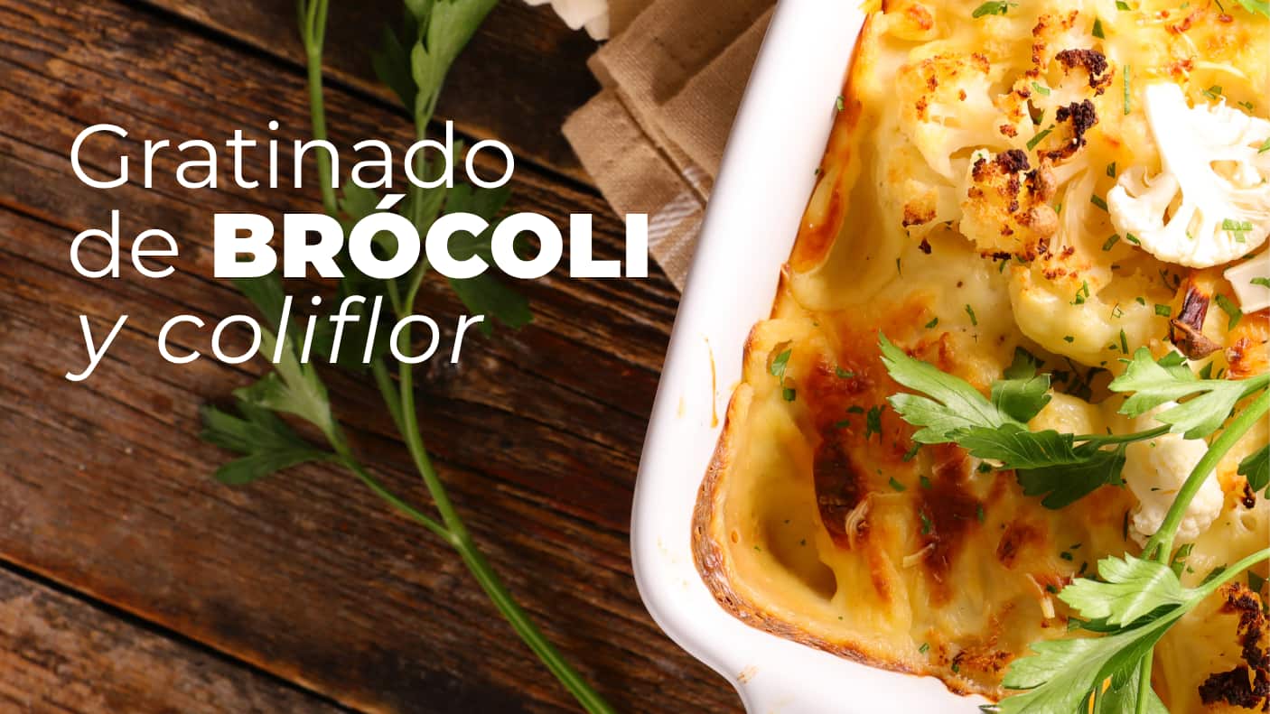 Gratinado de brócoli y coliflor
