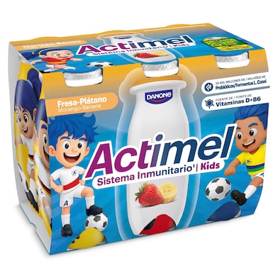 Actimel fresa y plátano 6 x 100 g-0