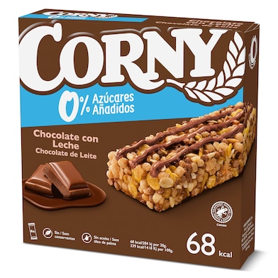 Barritas de cereales con chocolate con leche Corny 120 g-0