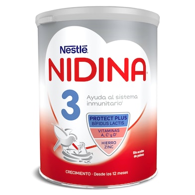 Leche infantil en polvo crecimiento +12 meses Nidina 800 g-0