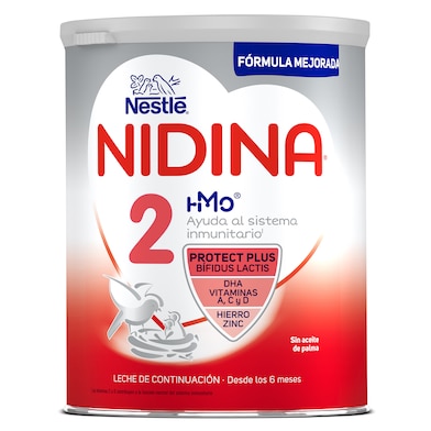 Leche infantil polvo de continuacion +6 meses Nidina 800 g-0