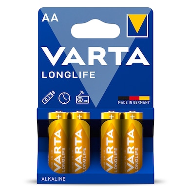 Pilas alcalinas AA Varta 4 unidades-0