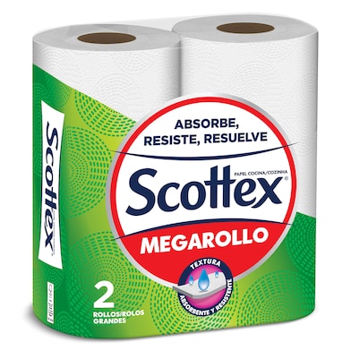 Papel de cocina megarollo Scottex 2 unidades-0