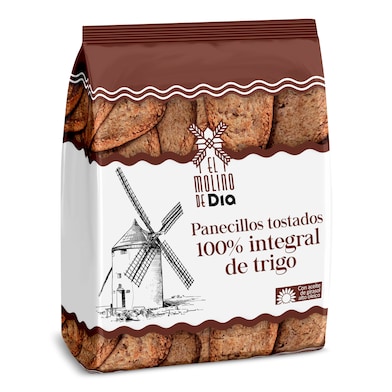 Panecillos tostados integral El Molino de Dia 225 g-0