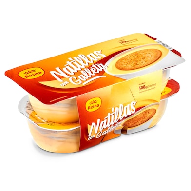 Natillas con galleta Reina 4 x 125 g-0