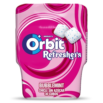 Chicles refreshers sabor bubblemint sin azúcar Orbit 30 unidades-0