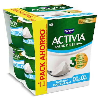 Bífidus natural desnatado edulcorado Activia 8 x 120 g-0