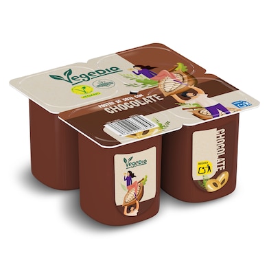 Postre vegetal de soja con chocolate Dia Vegedia 4 x 100 g-0