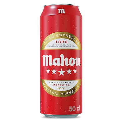 Cerveza Mahou 5 Estrellas 50 cl-0