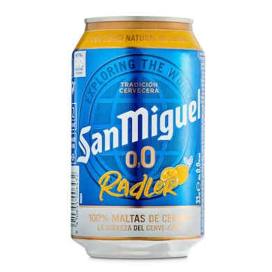Cerveza radler sin alcohol San Miguel 33 cl-0