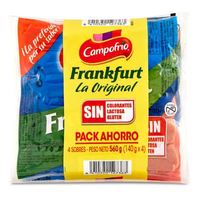 Salchichas cocidas Frankfurt Campofrío 4 x 140 g-0