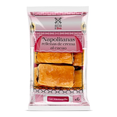 Napolitanas rellenas de crema de cacao El Molino de Dia 270 g-0