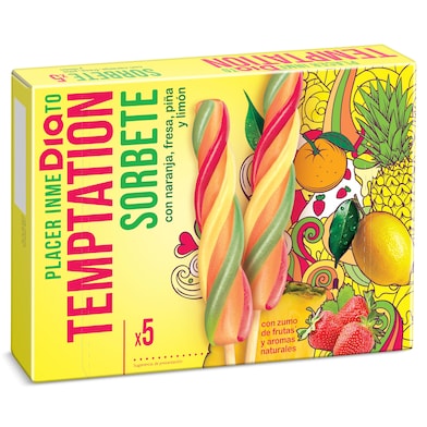 Sorbetes sabores zumo de frutas Dia Temptation 5 x 80 g-0