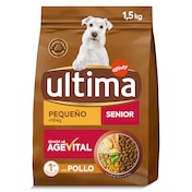 Alimento para perros mini senior Ultima 1.5 Kg