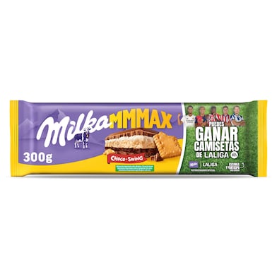 Chocolate con leche relleno de galleta choco-swing Milka 300 g-0