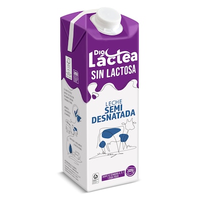 Leche semidesnatada sin lactosa Dia Láctea 1 L-0