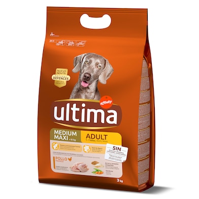 Alimento para perros adultos con pollo y arroz Ultima 3 Kg-0