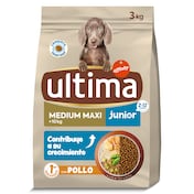 Alimento para perros junior con pollo y arroz Ultima 3 Kg