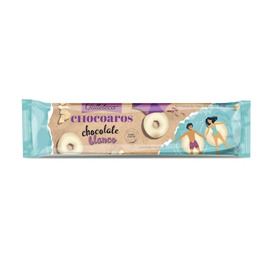 Roscos de galleta con chocolate blanco chocoaros Galleteca de Dia 128 g-0