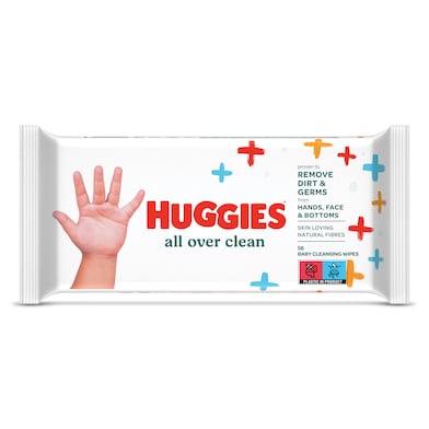 Toallitas para bebés de fibra natural Huggies All Over Clean 56 unidades-0