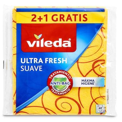 Bayeta suave amarilla máxima absorción Vileda 3 unidades-0