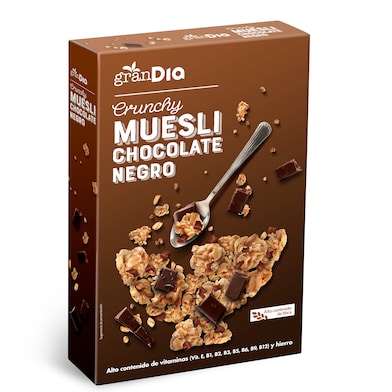 Muesli crujiente con chocolate Gran Dia 500 g-0