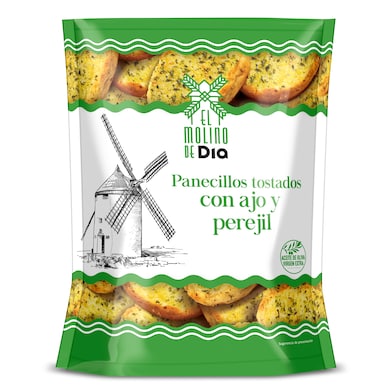 Panecillos tostados con ajo y perejil El Molino de Dia 160 g-0