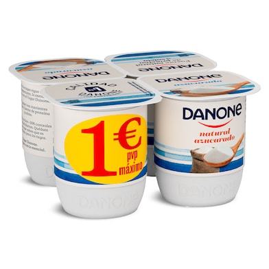 Yogur natural azucarado Danone 4 x 120 g-0