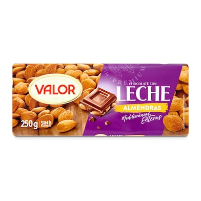 Chocolate con leche con almendras enteras Valor 250 g-0