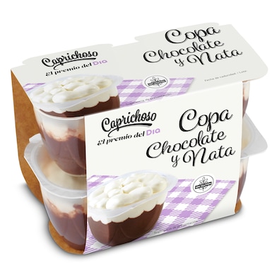 Copa de chocolate y nata Dia Caprichoso 4 x 115 g-0