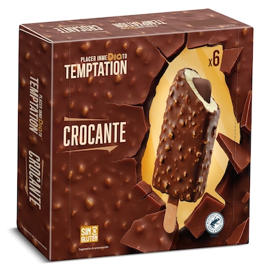 Helado bombón crocante Dia Temptation 6 x 63 g-0