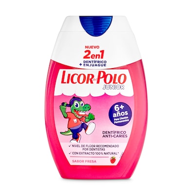 Pasta de dientes dos en uno fresa +6 años Licor del polo 75 ml-0