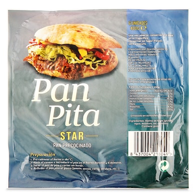 Pan de pita precocido Star 400 g-0