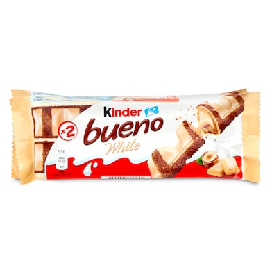 Barritas de chocolate blanco y avellanas Kinder 3 x 39 g-0