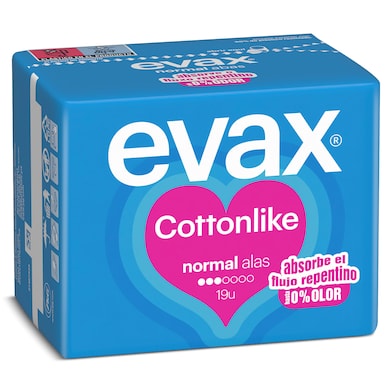 Compresas normal con alas Evax 19 unidades-0