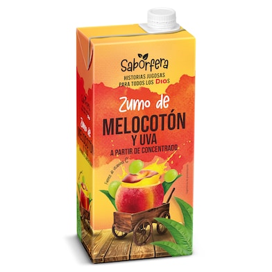 Zumo de melocotón y uva Dia Saborfera 1 L-0