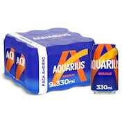 Aquarius de naranja 9 x 330 ml