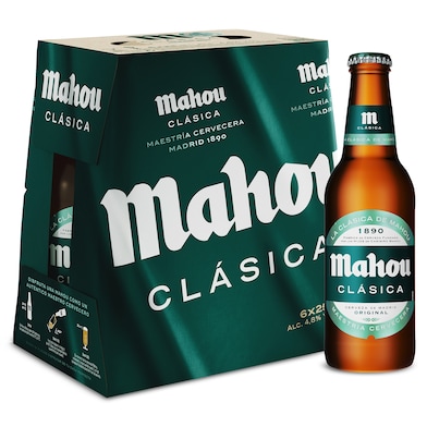 Cerveza clásica Mahou pack 6 x 25 cl-0