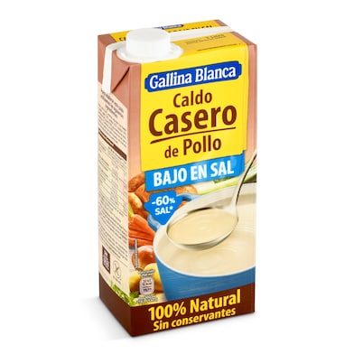 Caldo de pollo bajo en sal Gallina Blanca 1 L-0