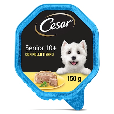 Paté para perros senior con pollo Cesar 150 g-0