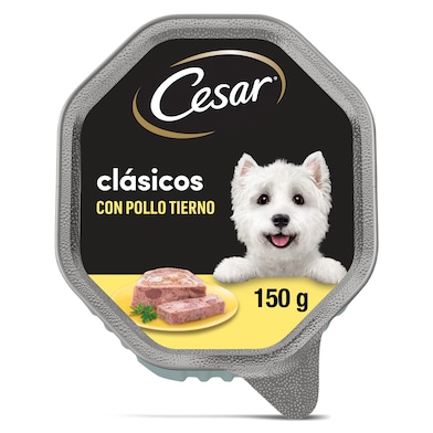 Paté para perros con pollo Cesar 150 g-0