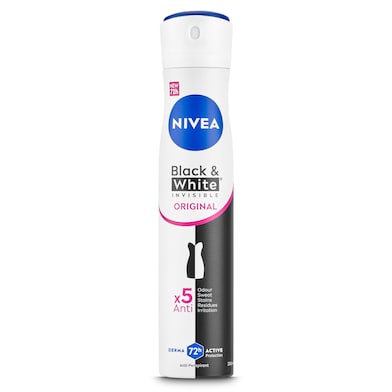 Desodorante invisible black & white Nivea 200 ml-0