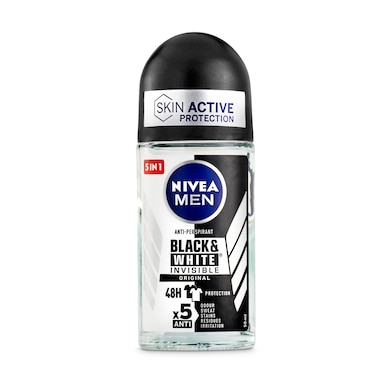 Desodorante roll-on invisible black & white Nivea men 50 ml-0