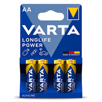 Pila alcalina power aa Varta 4 unidades-0