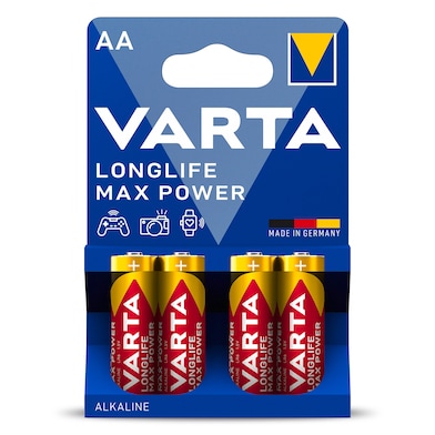 Pila alcalina max power aa Varta 4 unidades-0
