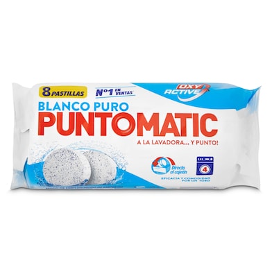 Detergente máquina blanco puro en pastillas Puntomatic 4 lavados-0