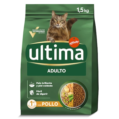 Alimento para gatos adultos sabor pollo Ultima 1.5 Kg-0