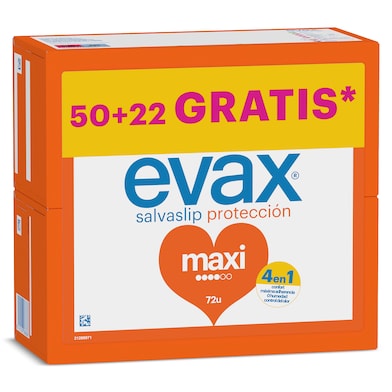 Protegeslip maxi Evax 72 unidades-0