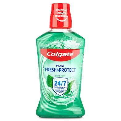 Enjuague bucal antibacteriano menta suave Colgate Plax 500 ml-0