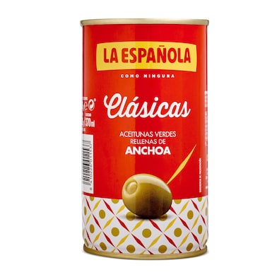 Aceitunas rellenas de anchoa La española 150 g-0